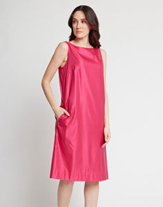Chloe Sleeveless Silk Blend Satin Dress