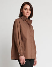 Load image into Gallery viewer, Sara Long Sleeve Pleated Back Cotton Shirt