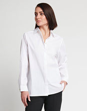 Load image into Gallery viewer, Sara Long Sleeve Pleated Back Cotton Shirt