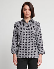 Load image into Gallery viewer, Charlotte 3/4 Sleeve Lattice Print Top