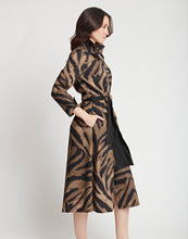 Load image into Gallery viewer, Tamron Long Sleeve Abstract Zebra Print Dress