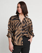 Load image into Gallery viewer, Larissa Long Sleeve Abstract Zebra Shirt