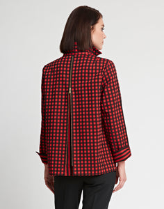 Xena Long Sleeve Black Stripe/Gingham Combo Shirt