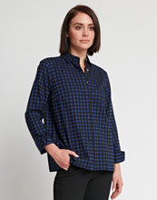 Load image into Gallery viewer, Xena Long Sleeve Black Stripe/Gingham Combo Shirt