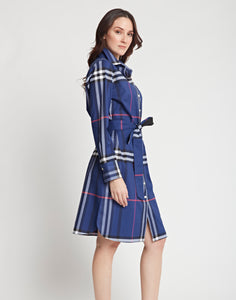Kathleen Long Sleeve Oversized Plaid Dress