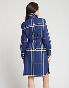 Kathleen Long Sleeve Oversized Plaid Dress