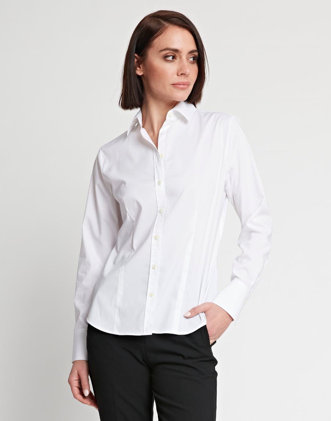 Diane Long Sleeve Cotton Fitted Shirt Hinson Wu Diane Long Sleeve Cotton Fitted Shirt Hinson Wu