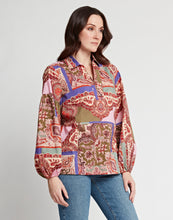 Load image into Gallery viewer, Arianna Long Sleeve Patchwork Paisley Print Top