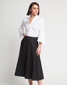 Carolyn A-Line Cotton Skirt