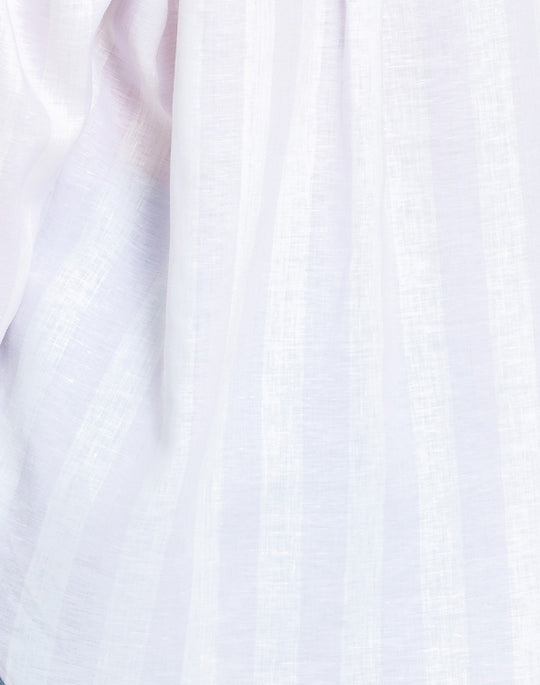 FINAL SALE / NO RETURN, NO EXCHANGE Xena 3/4 Sleeve Luxe Linen Cabana Stripe Shirt