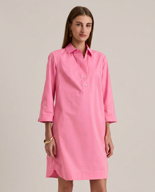 FINAL SALE NO RETURNS/EXCHANGES - Aileen 3/4 Sleeve Button Back Dress