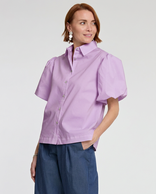 Angelina Elbow Sleeve Cotton Shirt