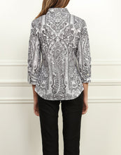Load image into Gallery viewer, Diane Classic Fit Shirt In Black and White Paisley Print