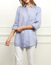 Load image into Gallery viewer, Chelsea Luxe Linen Roll Tab Oversized Shirt