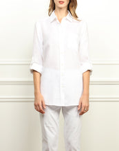Load image into Gallery viewer, Chelsea Luxe Linen Roll Tab Oversized Shirt