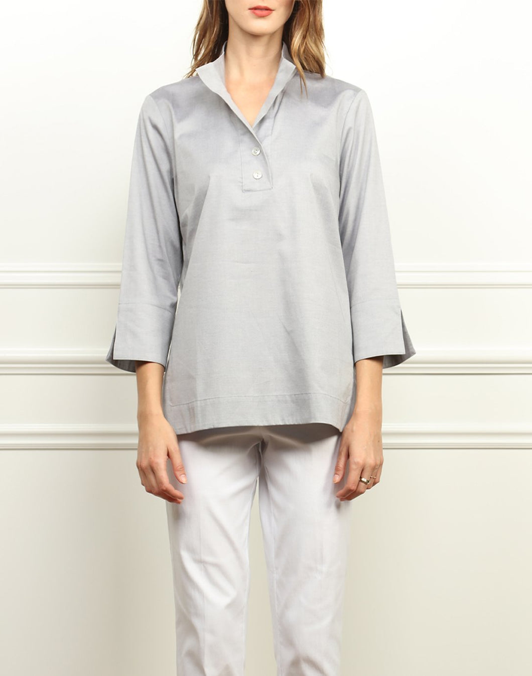 Aileen 3/4 Sleeve Tunic in Tahitian Pearl