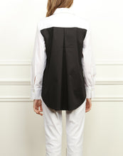 Load image into Gallery viewer, Claudia Black and White Color Blocked Tunic