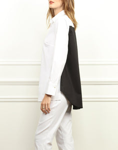 Claudia Black and White Color Blocked Tunic