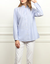 Load image into Gallery viewer, Frankie Relaxed Fit Shirt In Indigo/White Mini Stripe