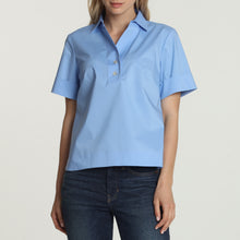 Load image into Gallery viewer, Aileen Short Sleeve Shirt Collar Top