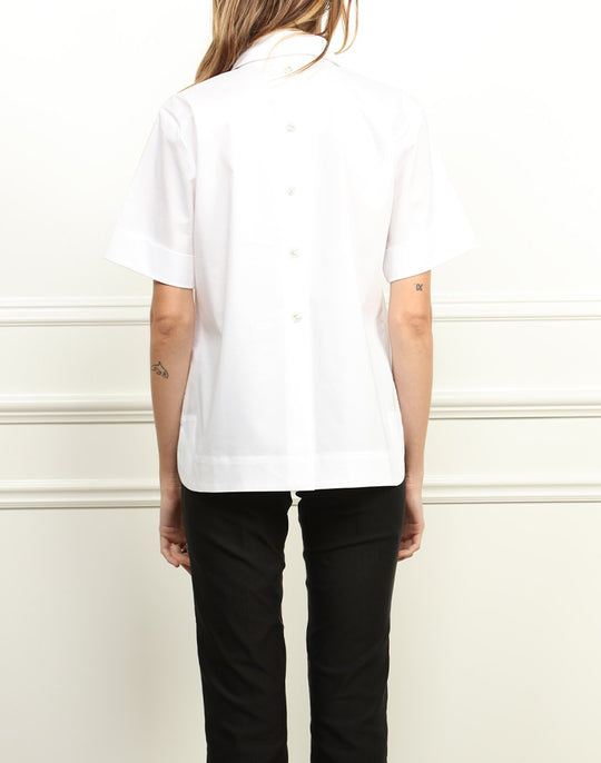 Aileen Short Sleeve Shirt Collar Top
