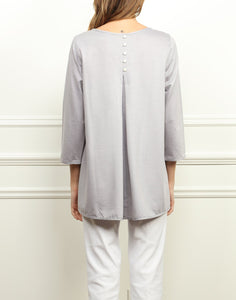 Cecilia A-line Knit Top In Silver