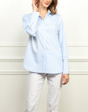 Load image into Gallery viewer, Meghan Luxe Cotton Relaxed Fit Shirt In Blue Mist