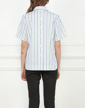 Load image into Gallery viewer, Aileen Short Sleeve Tri-Color Stripe Top