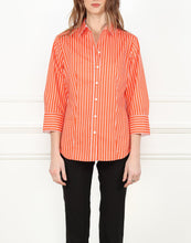 Load image into Gallery viewer, Diane Classic Fit Shirt In Orange/White Stripe