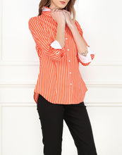 Load image into Gallery viewer, Diane Classic Fit Shirt In Orange/White Stripe