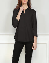 Load image into Gallery viewer, Lizette 3/4 Sleeve Pullover Shirt With Knit Sleeves and Back