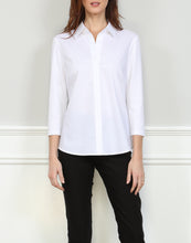 Load image into Gallery viewer, Lizette 3/4 Sleeve Pullover Shirt With Knit Sleeves and Back