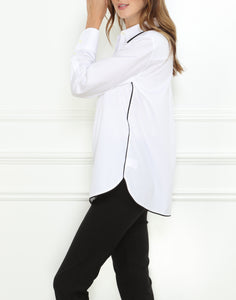 Margot Long Sleeve Luxe Cotton Relaxed Fit Shirt