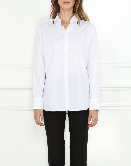 Margot Long Sleeve Luxe Cotton Relaxed Fit Shirt