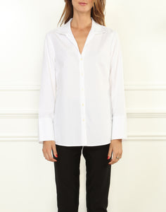 Ellie Luxe Cotton Long Sleeve Shadow Stripe Tunic