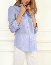 Load image into Gallery viewer, Sophia Luxe Linen 3/4 Sleeve Fitted Shirt