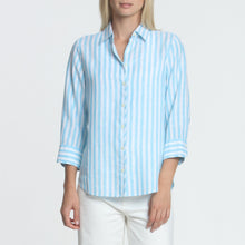 Load image into Gallery viewer, Iris Luxe Linen Relaxed Fit Shirt In Stripe