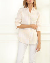 Load image into Gallery viewer, Iris Luxe Linen Relaxed Fit Shirt In Stripe