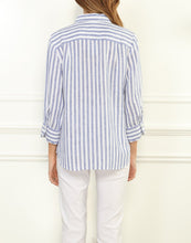 Load image into Gallery viewer, Iris Luxe Linen Relaxed Fit Shirt In Stripe