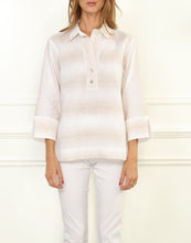 Load image into Gallery viewer, Aileen 3/4 Sleeve Luxe Linen Ombre Flax Stripe Top