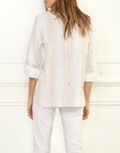 Load image into Gallery viewer, Aileen 3/4 Sleeve Luxe Linen Ombre Flax Stripe Top