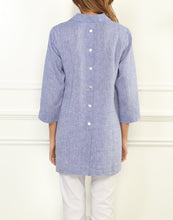 Load image into Gallery viewer, Mira Luxe Linen 3/4 Sleeve Button Back Tunic