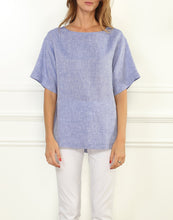 Load image into Gallery viewer, Fiona Luxe Linen Button Back Tee