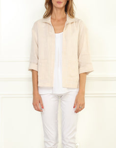 Gigi Luxe Linen Short Jacket