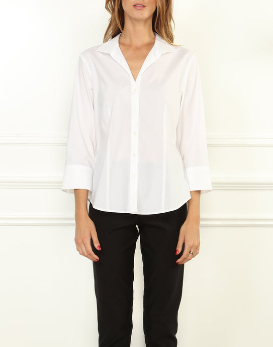 Joselyn Stretch Luxe Cotton 3/4 Sleeve Shirt