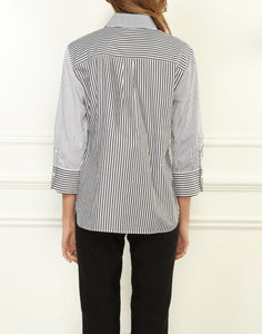Margot 3/4 Sleeve Mixed Stripe Shirt