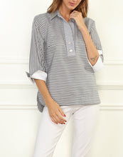 Load image into Gallery viewer, Aileen 3/4 Sleeve Stripe Detailed Shirt