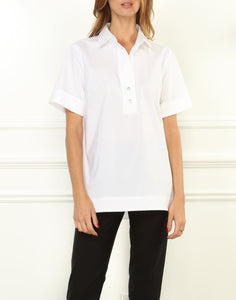 Aileen Short Sleeve Shirt Collar Tunic